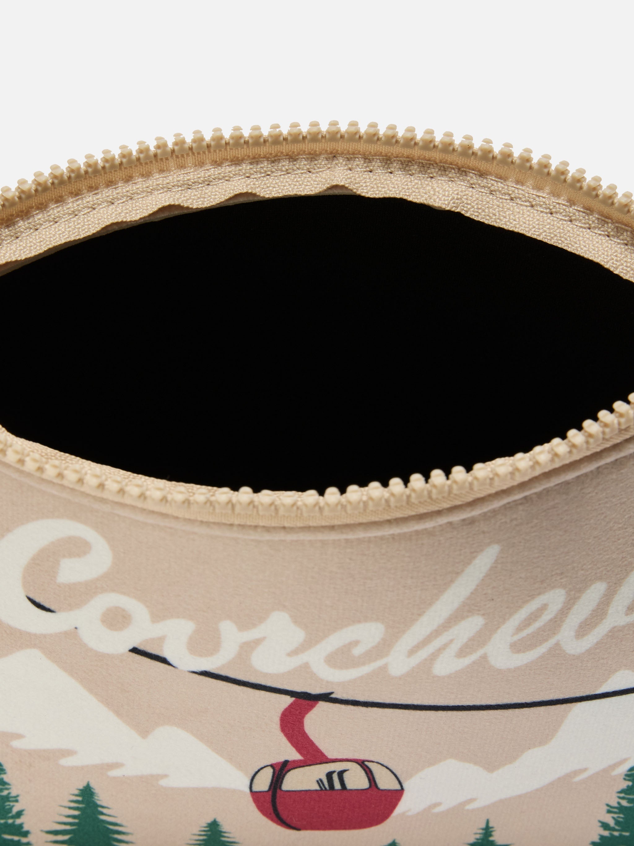 Pochette Aline effetto lana con stampa Courchevel
