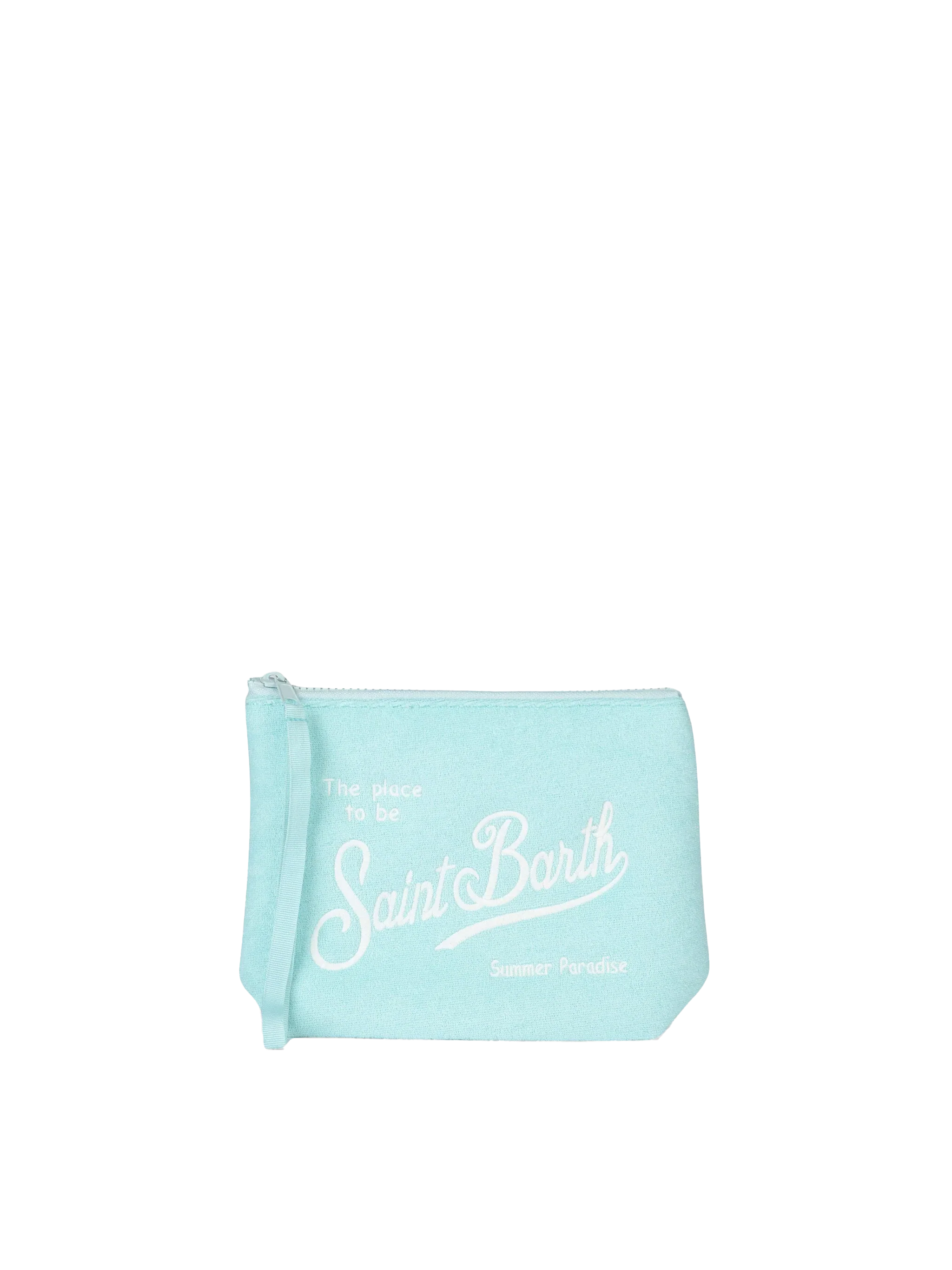 Pochette Aline in spugna verde acqua