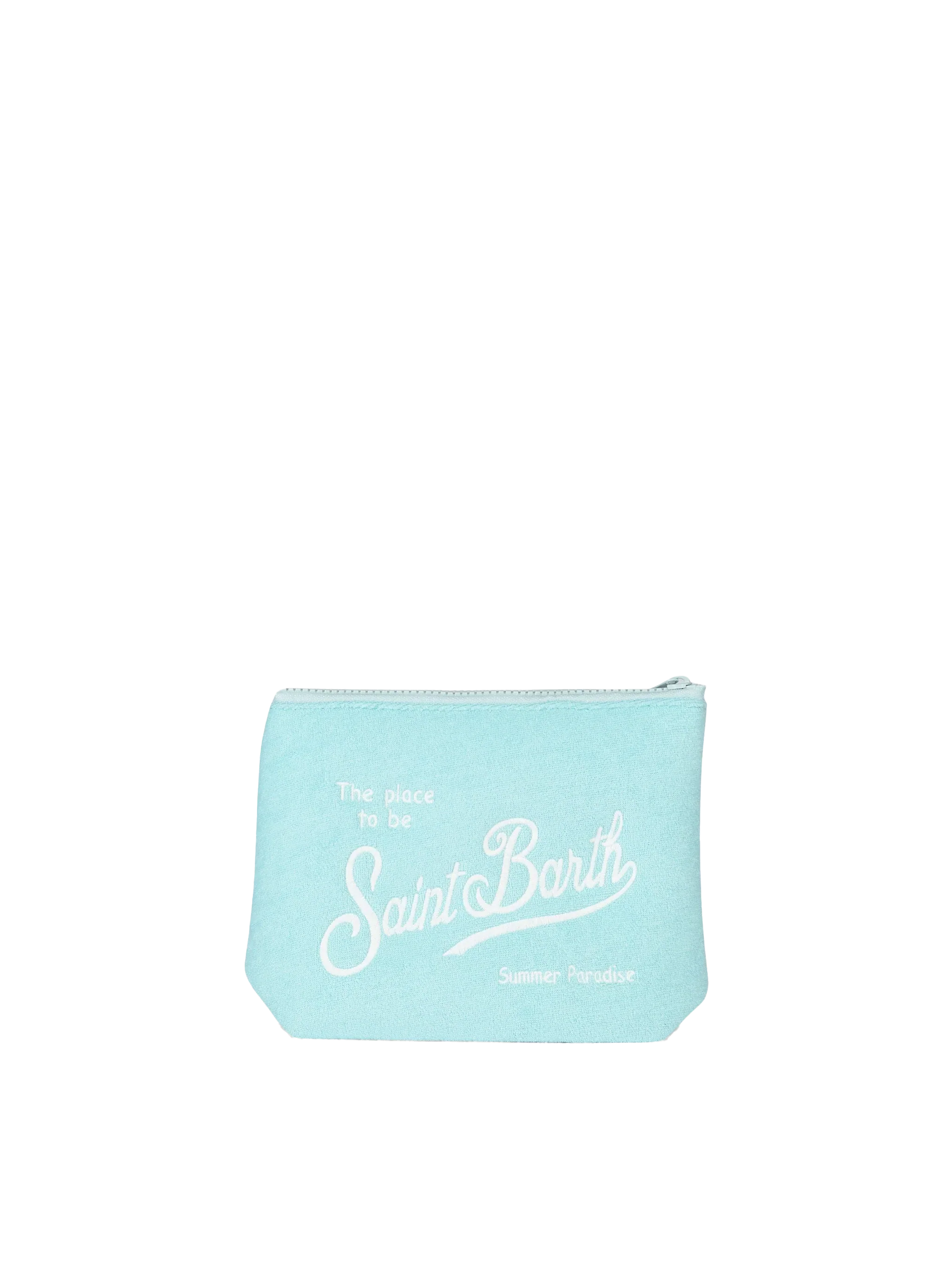 Pochette Aline in spugna verde acqua