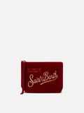 Pochette Aline Velvet in velluto rosso