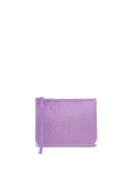 Pochette Aline in velluto lilla con logo Saint Barth in strass