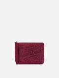 Pochette Aline in scuba con stampa leopardata e strass applicati