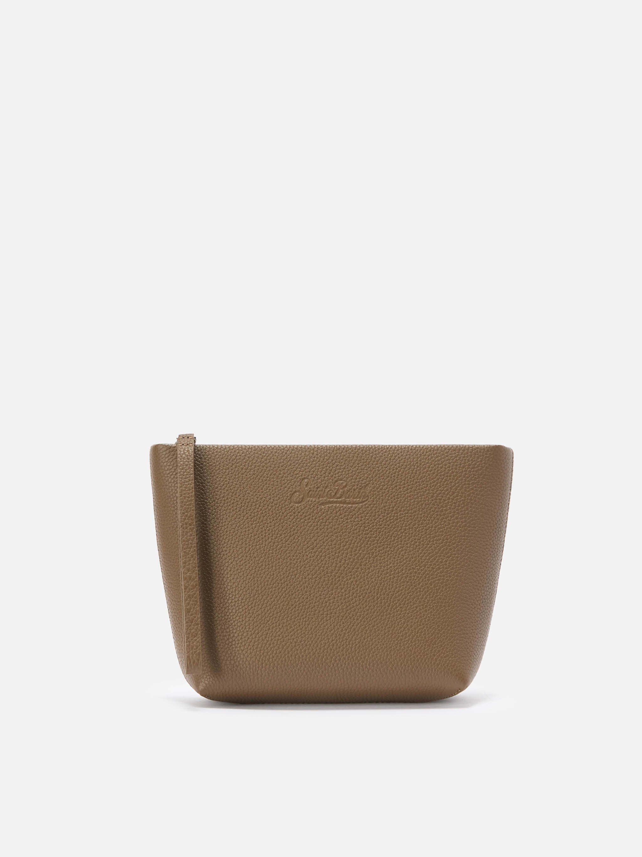 Pochette Aline Pouch in pelle marrone