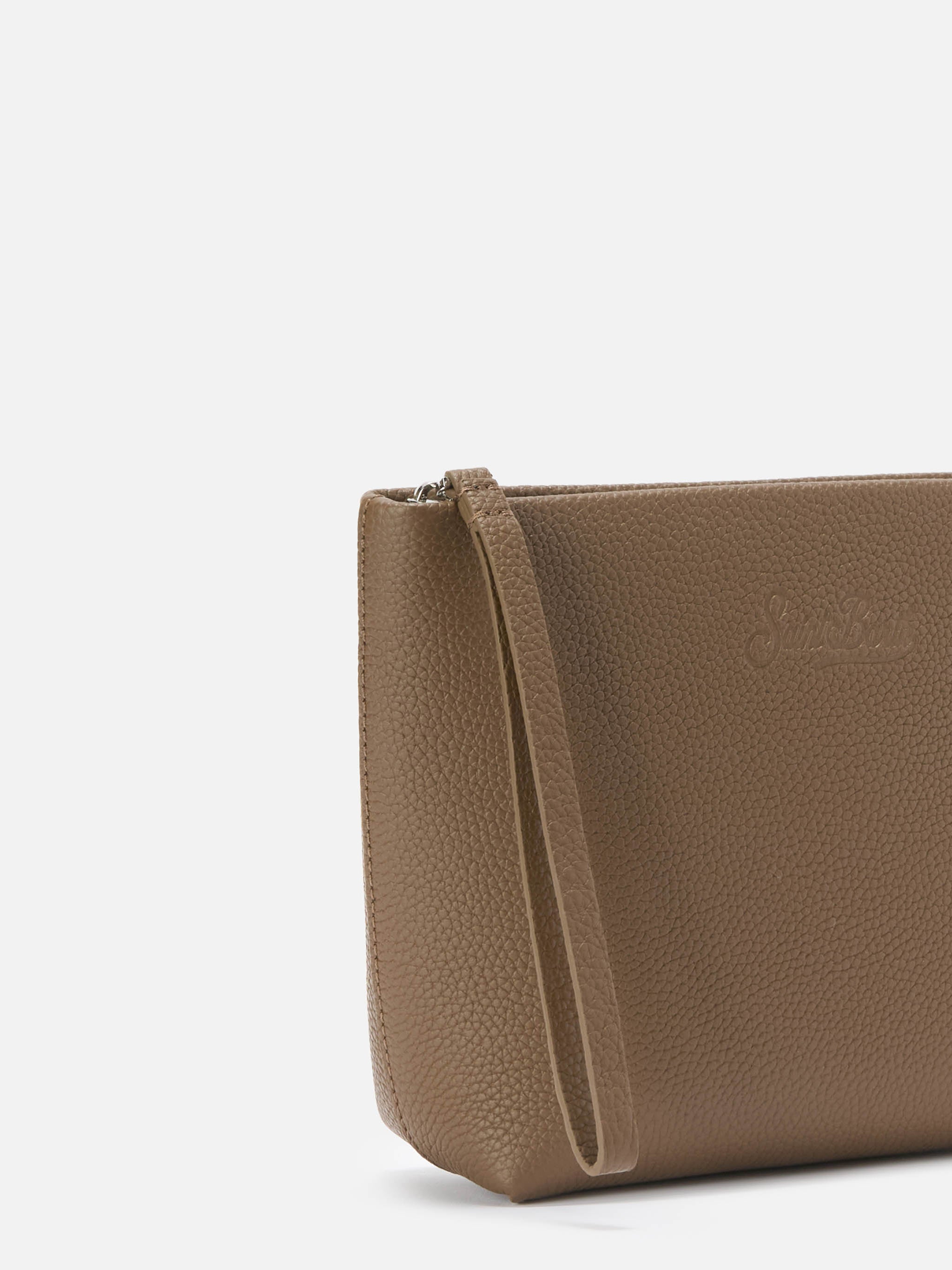 Pochette Aline Pouch in pelle marrone