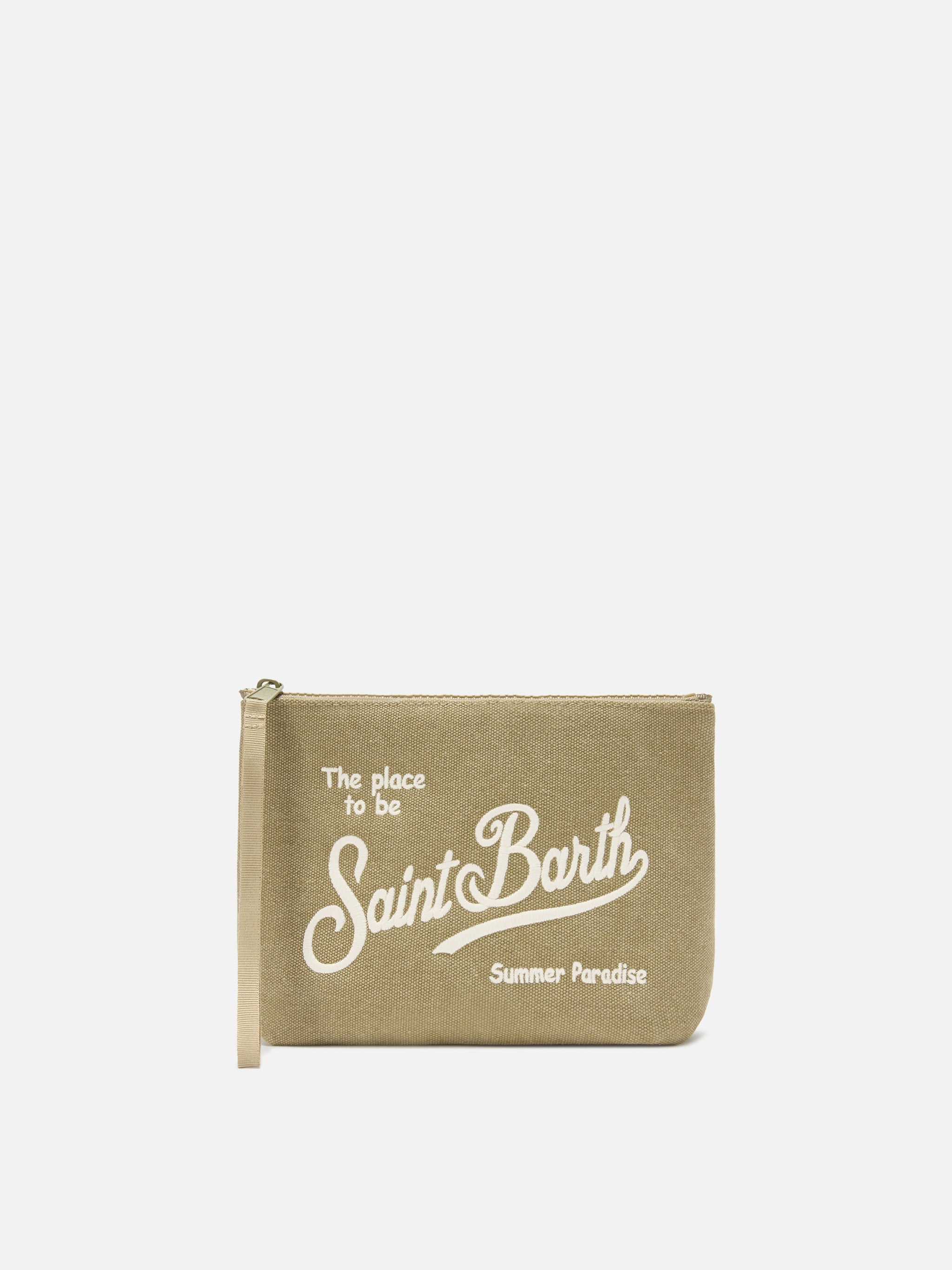Aline Pochette in canvas marrone