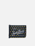 Pochette Aline in scuba con stampa paperelle