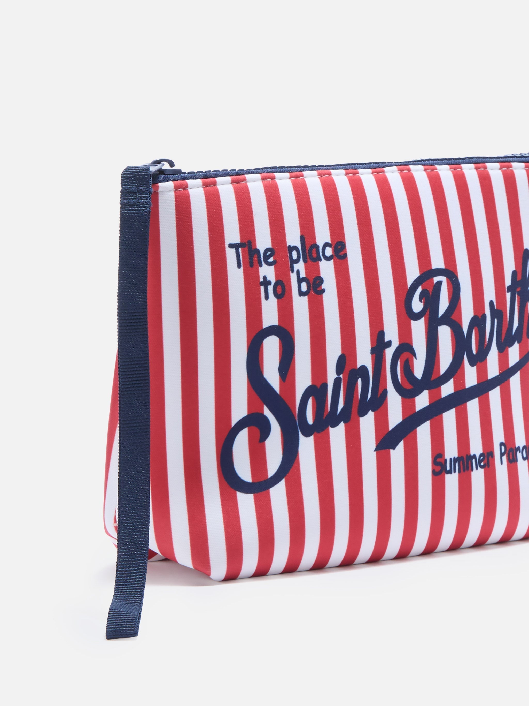 Pochette Aline in scuba a righe rosse