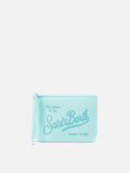Pochette Aline in scuba verde acqua tinta unita