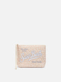 Pochette Aline in scuba con stampa leopardata beige