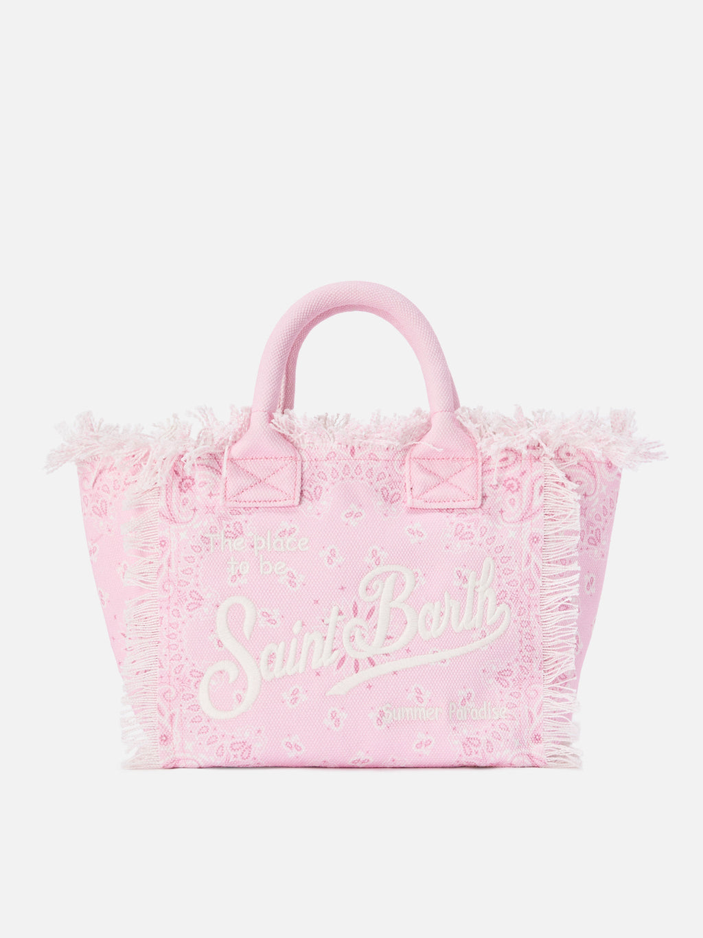 Borsa Colette in canvas rosa con stampa bandana