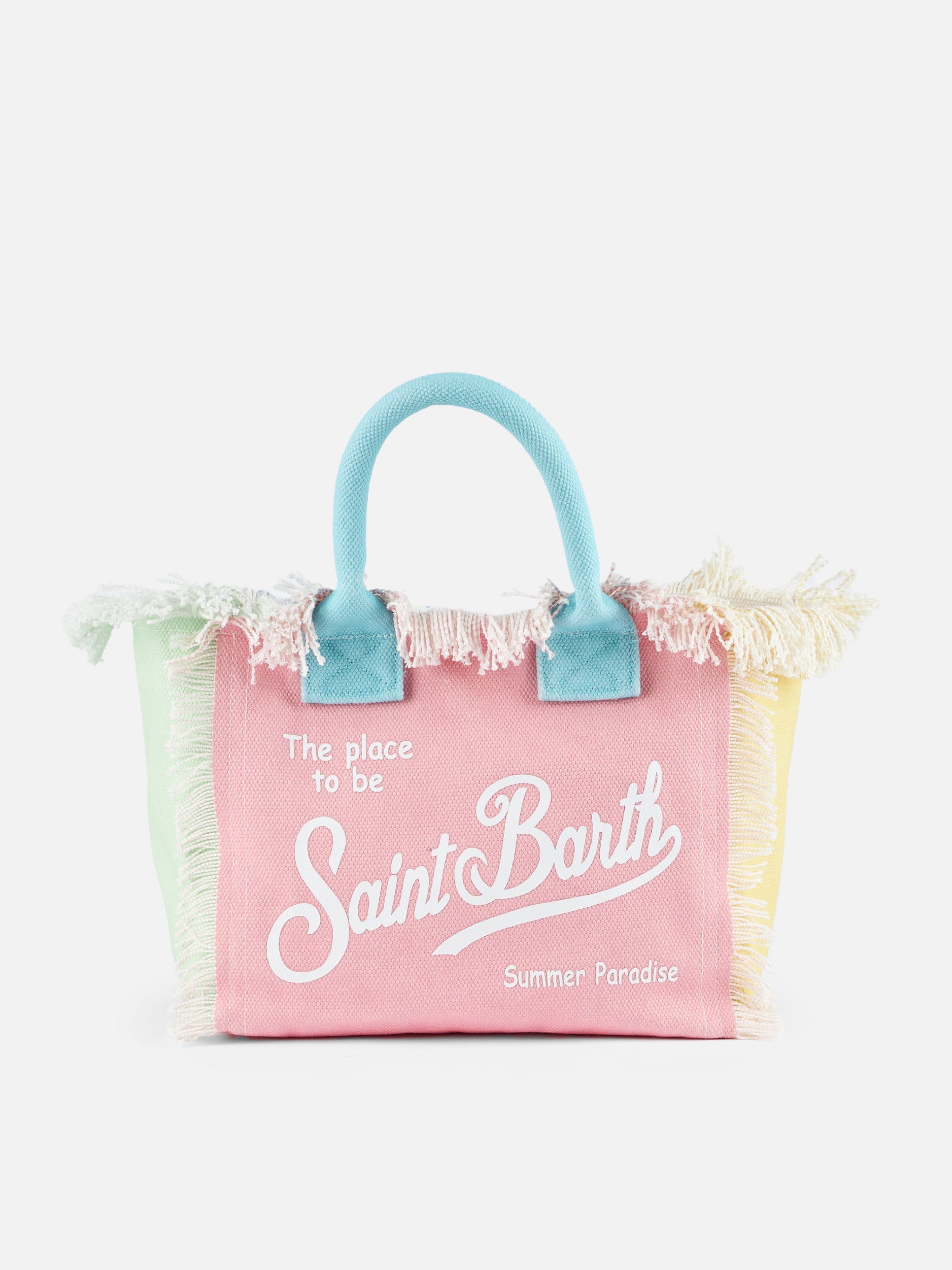 Borsa Colette in canvas di cotone color block
