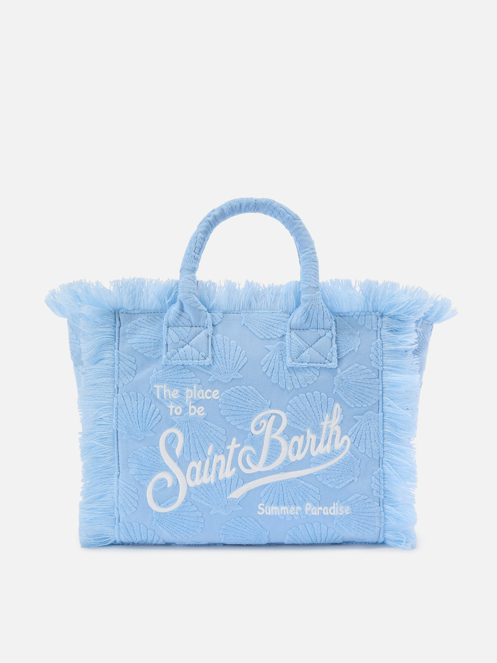Borsa Colette in tessuto effetto spugna con conchiglie in rilievo