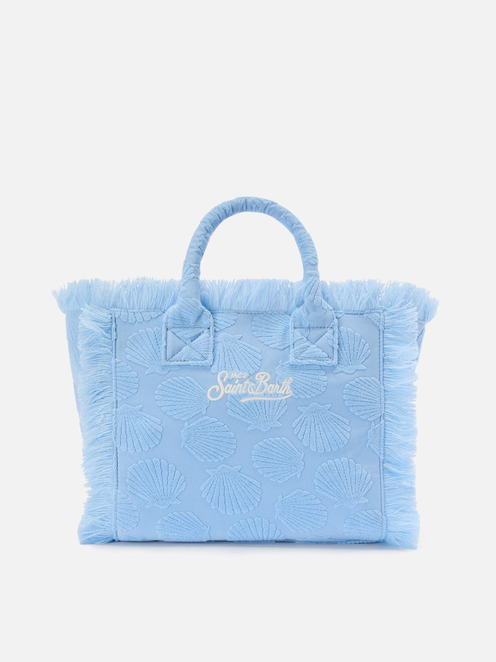 Borsa Colette in tessuto effetto spugna con conchiglie in rilievo