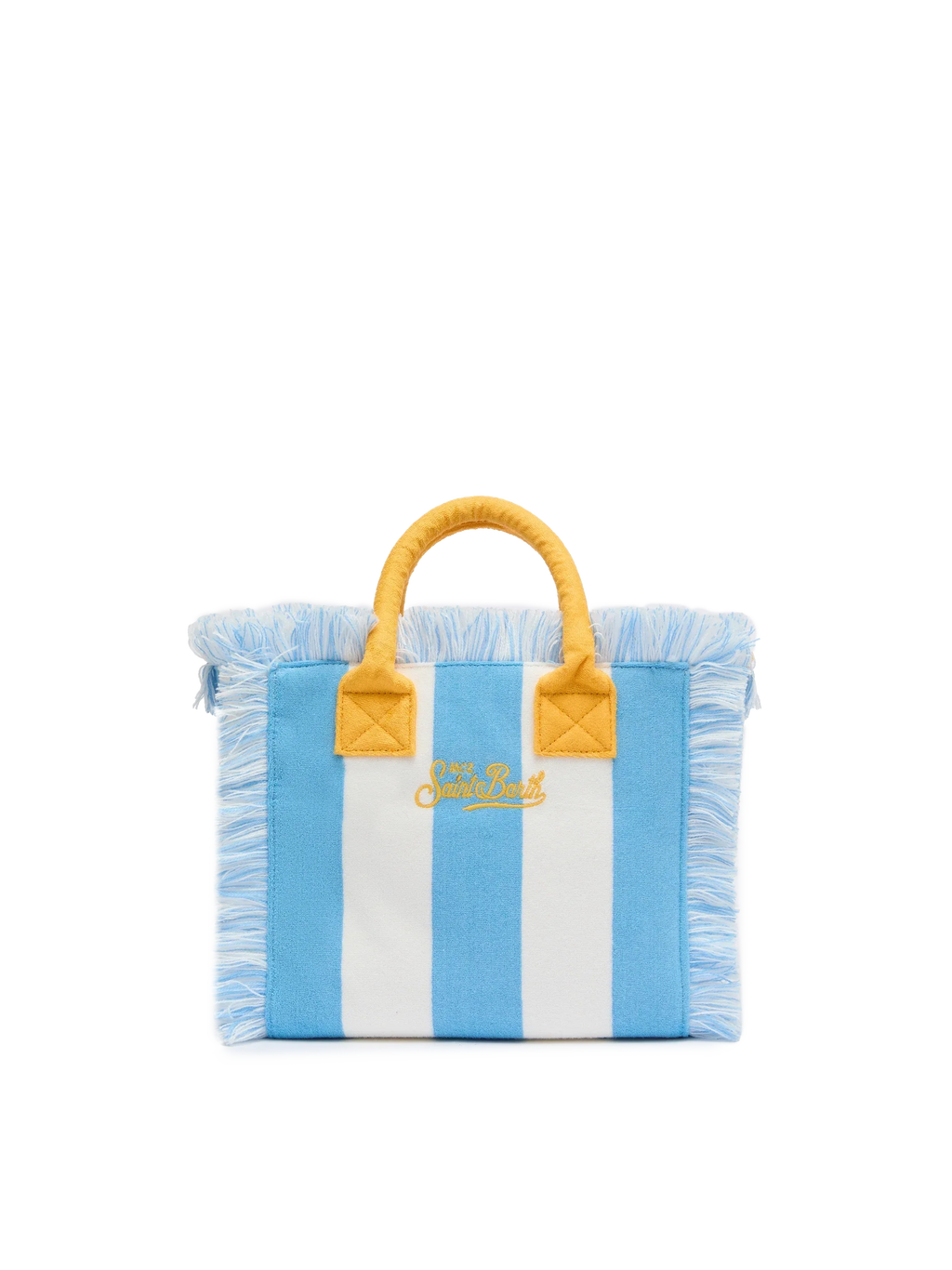 Borsa Colette in spugna azzurra con stampa a righe azzurre