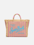 Borsa Colette effetto paglia con stampa a righe