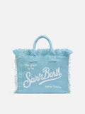 Borsa Colette in 100% LINO azzurro