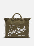 Borsa Colette in 100% LINO verde militare