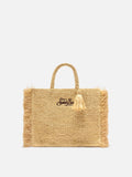 Borsa Colette in raffia con frange laterali