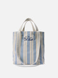 Borsa tote Essential Beach in cotone a righe azzurro e bianche