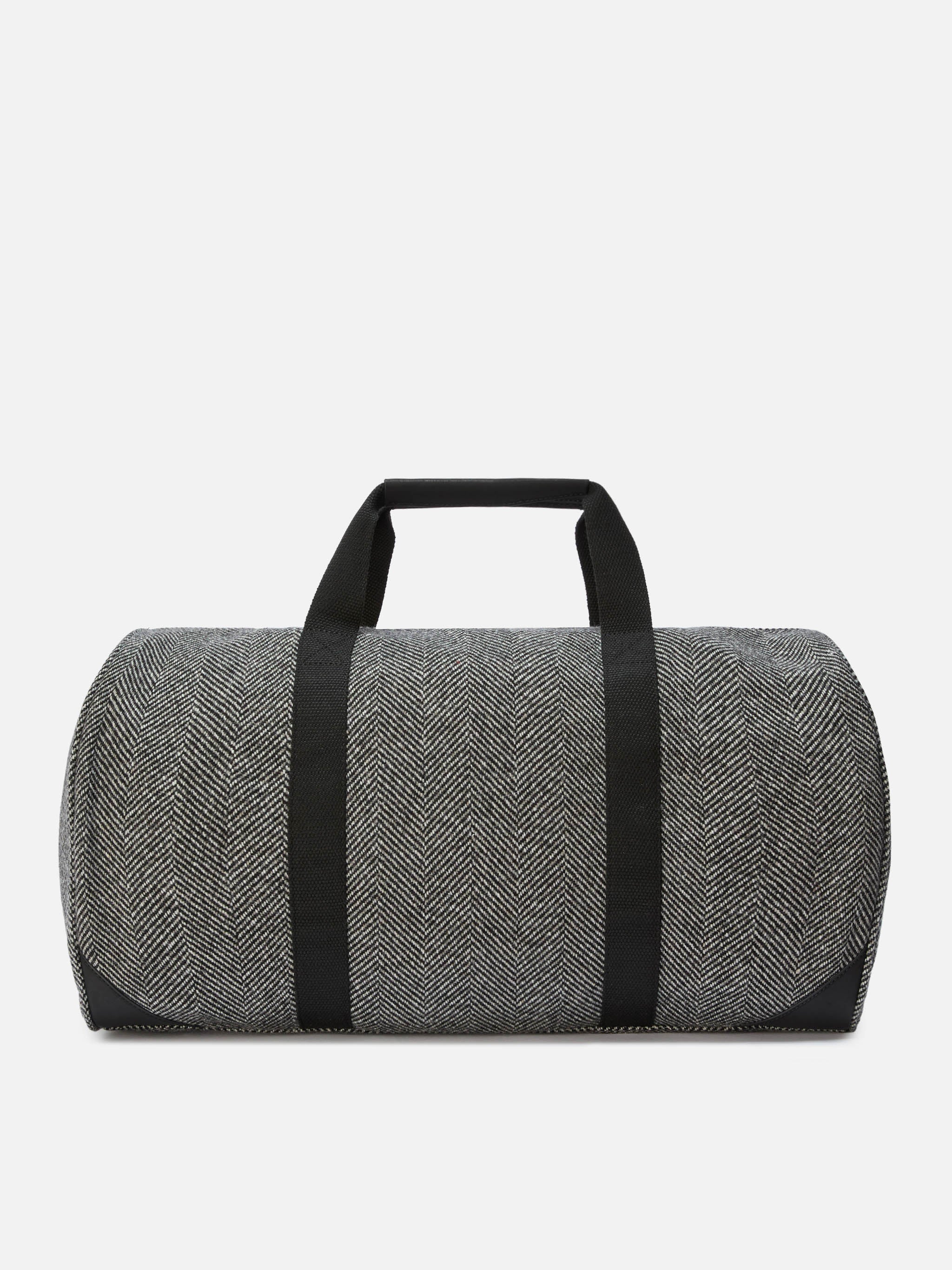 Borsone da viaggio Jetleg Wool in misto lana spigato