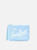 Parisienne Sponge pouch con motivo conchiglie in rilievo e trcolla removibile