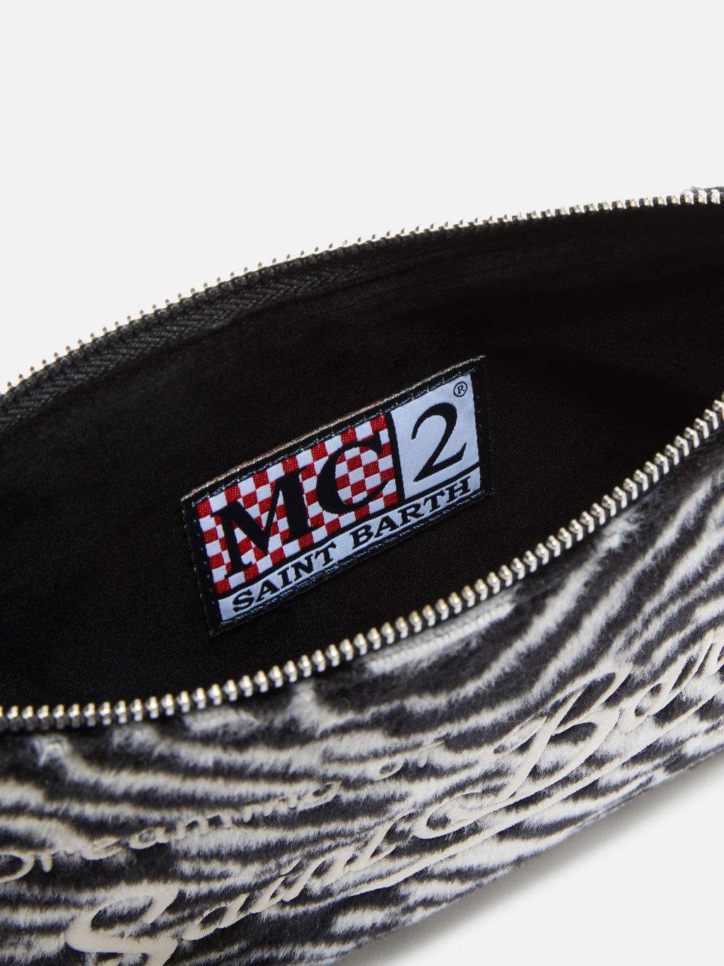 Borsa crossbody Parisienne Felt in misto lana zebrata