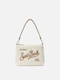 Borsetta a spalla Parisienne Mini Felt in misto lana bianco