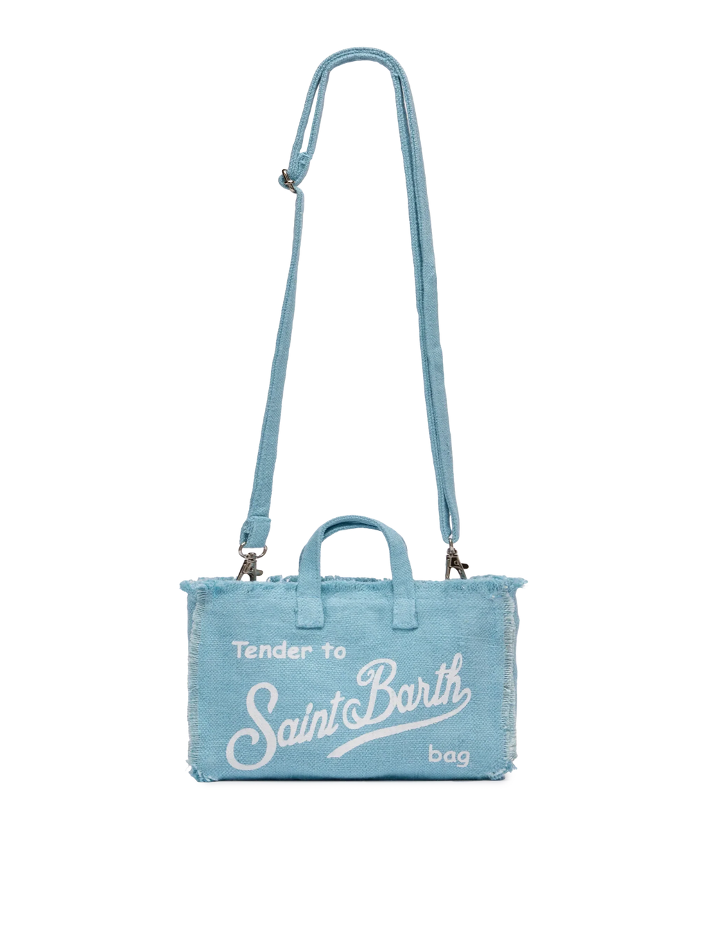 Phone Bag in lino azzurro