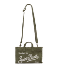 Phone Bag in lino verde militare