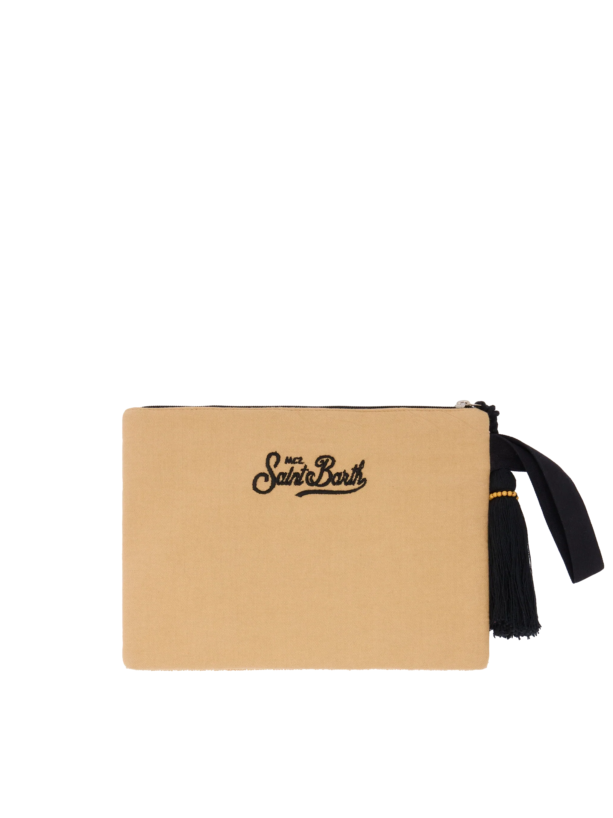 Pouch Pearl con fantasia leopardata in perline