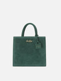 Borsa Shop Bag Midi suede verde