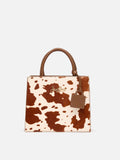 Shop Bag Midi in cavallino con stampa muccata