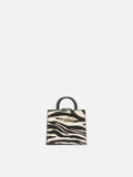 Micro borsa Shop Bag Micro in pelle e cavallino zebrato