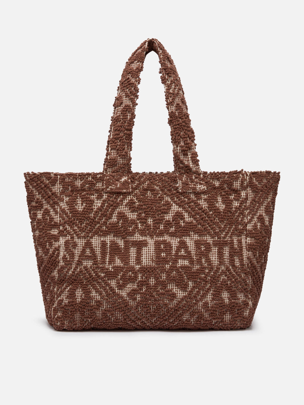 Tufting Cotton Tote Bag marrone