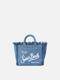 Borsa Vanity mini in denim lavaggio medio