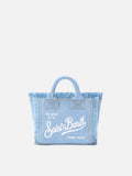 Borsa Vanity mini in denim lavaggio chiaro