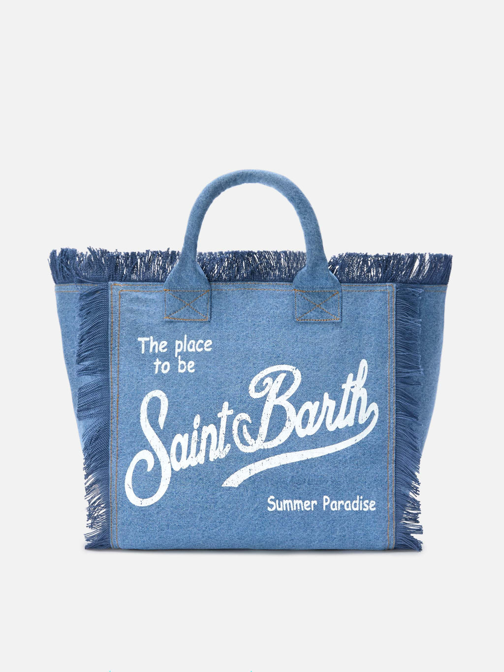 Borsa Vanity regular in denim lavaggio medio