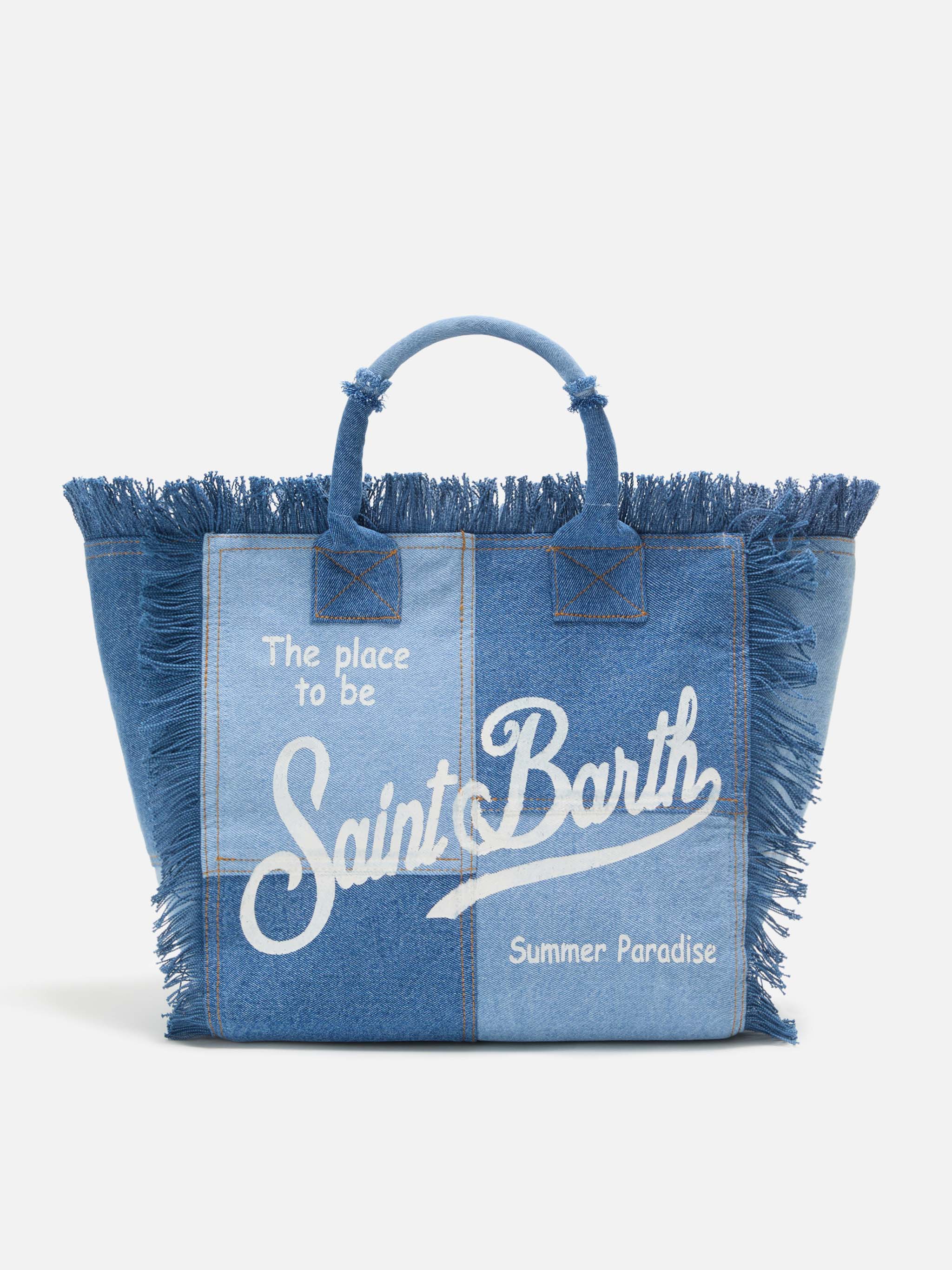 Borsa Vanity regular in denim patchwork