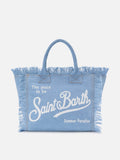 Borsa Vanity regular in denim lavaggio chiaro