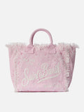 Borsa Vanity regular in canvas rosa con stampa bandana