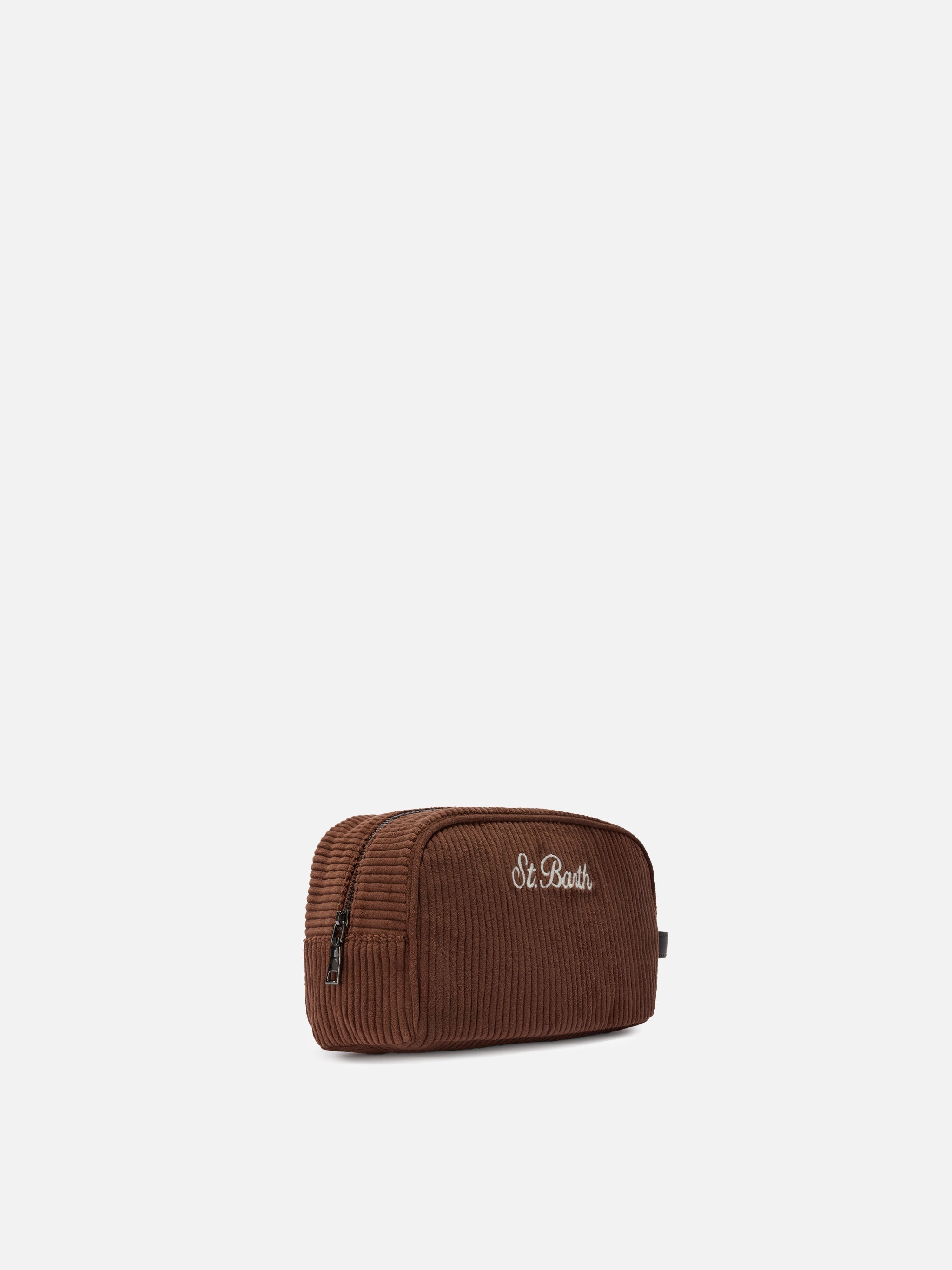 Vanity case Westwood Corduroy in velluto a coste marrone