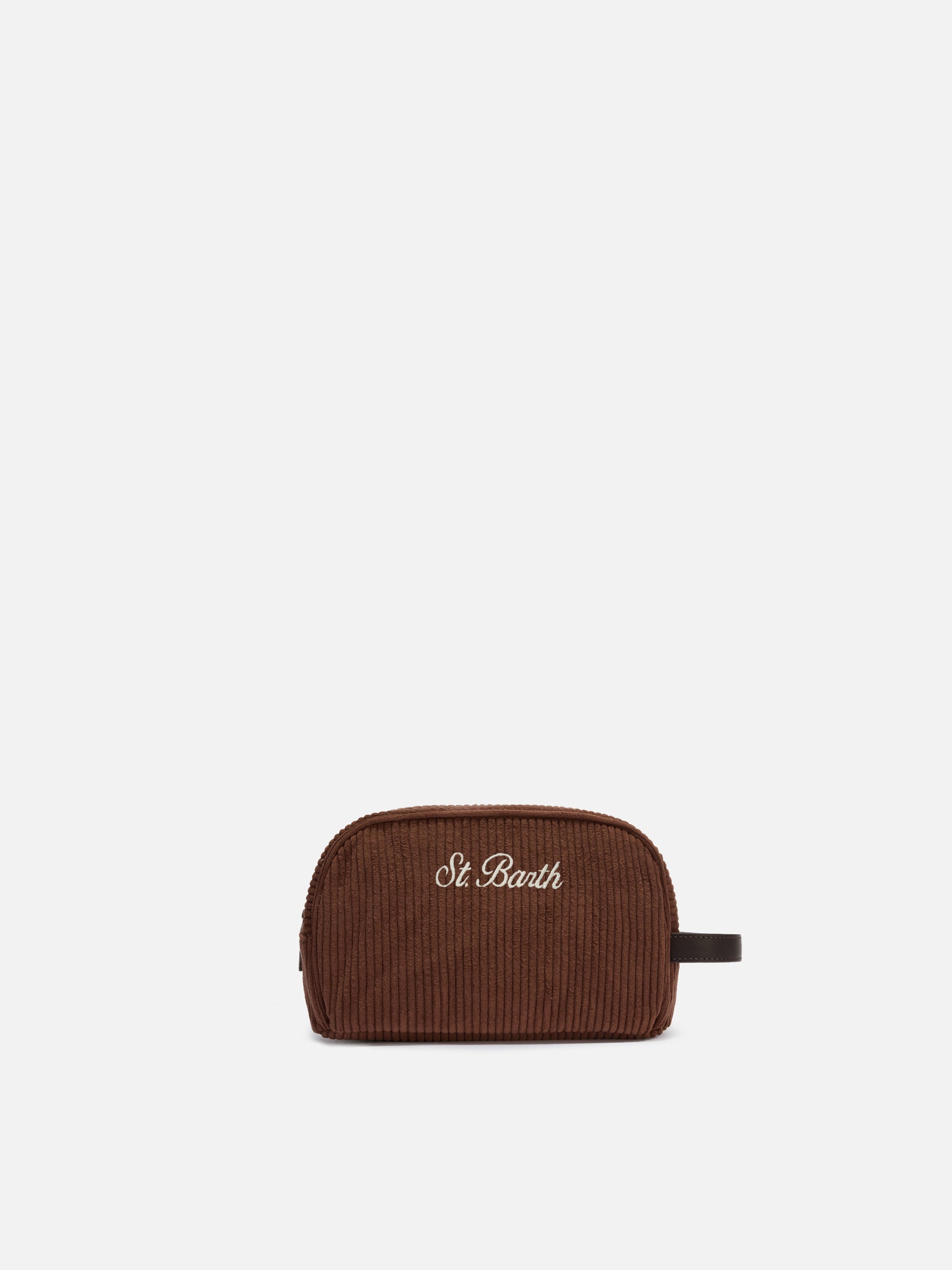 Vanity case Westwood Corduroy in velluto a coste marrone
