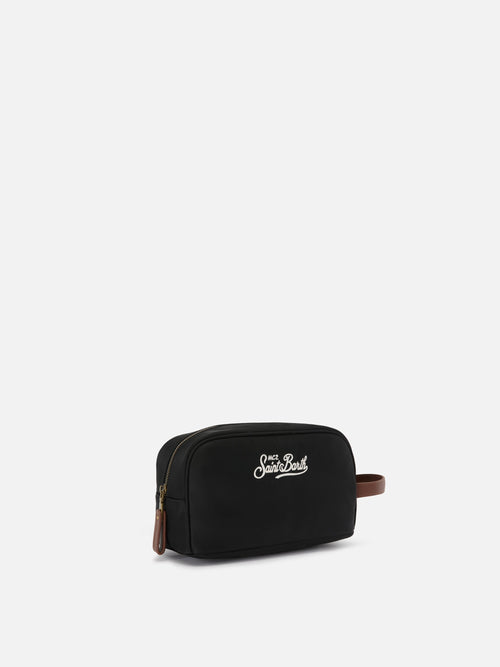 Beauty Bag Westwood in nylon nero tinta unita