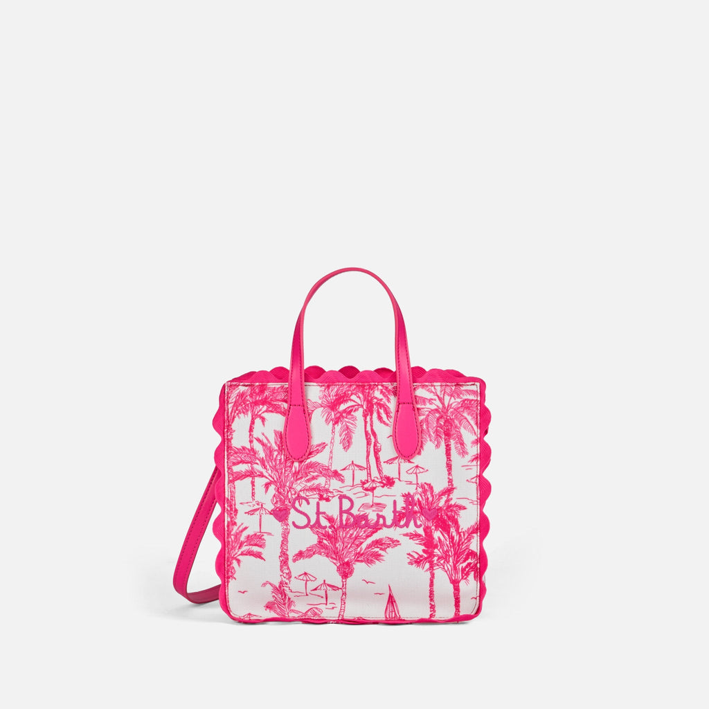 Borsa Vivian in cotone con stampa toile de jouy
