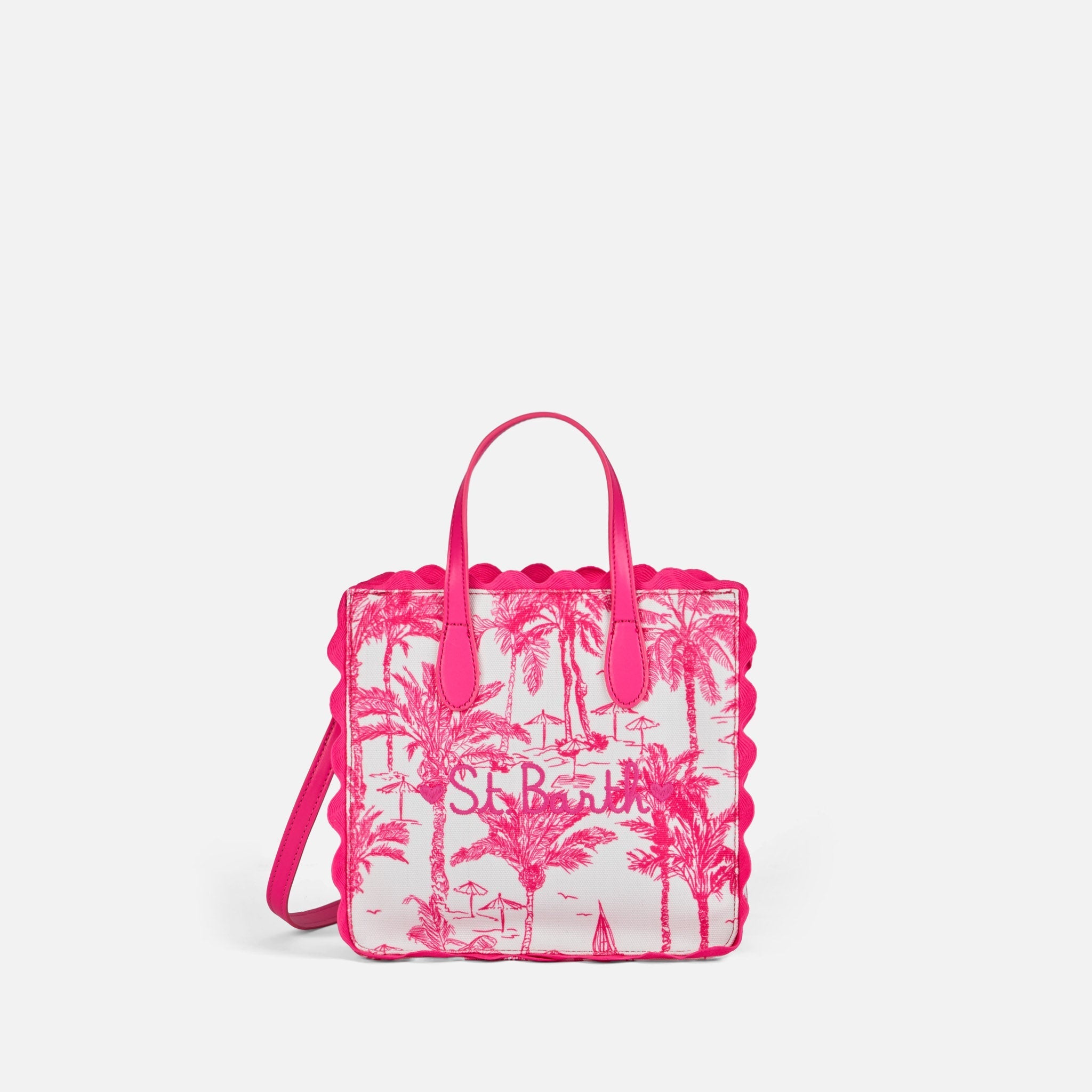 Borsa Vivian in cotone con stampa toile de jouy