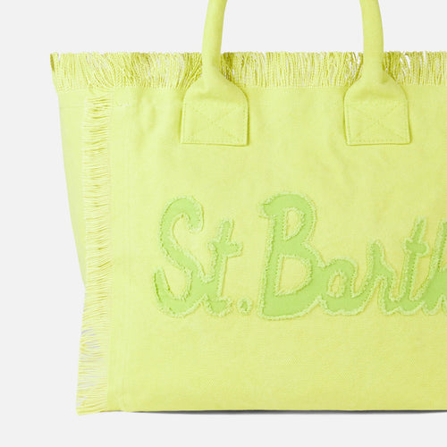 Borsa a spalla Vanity in tela verde chiaro