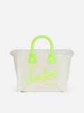 Borsa Colette in spugna bianca con logo Saint Barth